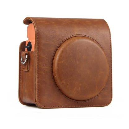 Full Body PU Leather Case Camera  Bag with Strap for FUJIFILM instax Square SQ1 (Brown) - Leather Bag by buy2fix | Online Shopping UK | buy2fix