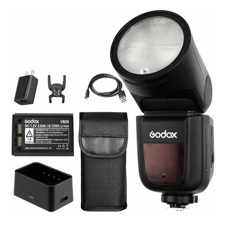 Godox V1C Round Head TTL Flash Speedlite for Canon (Black) - Camera Accessories by Godox | Online Shopping UK | buy2fix
