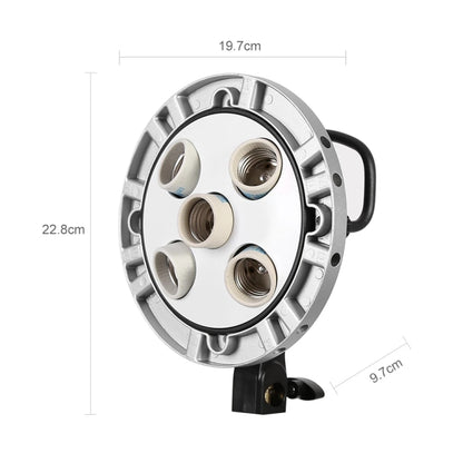 Godox TL-5 5 in 1 E27 Socket Tricolor Bulb Light Lamp Head Mount(UK Plug) -  by Godox | Online Shopping UK | buy2fix