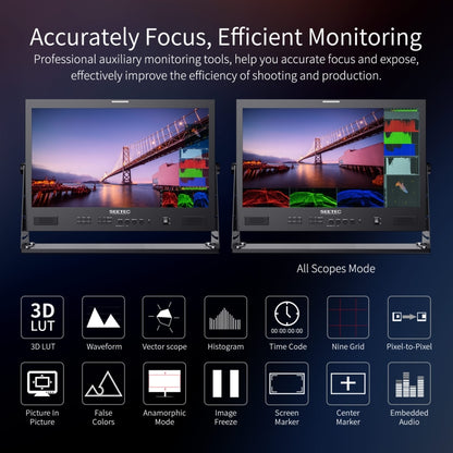 SEETEC ATEM215S 21.5 inch  3G-SDI HDMI Full HD 1920x1080 Multi-camera Broadcast Monitor(EU Plug) - On-camera Monitors by SEETEC | Online Shopping UK | buy2fix