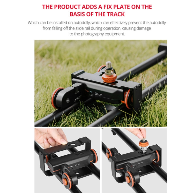 YELANGU L60E 60cm Slide Rail Track + L4 3-Wheel Video Dolly with PC142 Phone Clamp & Ballhead - Camera Accessories by YELANGU | Online Shopping UK | buy2fix