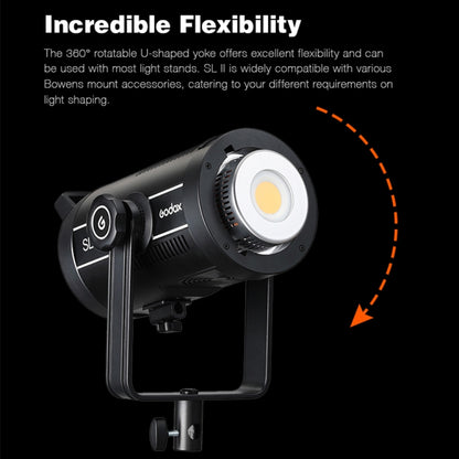 Godox SL150II 150W 5600K Daylight-balanced LED Light Studio Continuous Photo Video Light(UK Plug) - Shoe Mount Flashes by Godox | Online Shopping UK | buy2fix