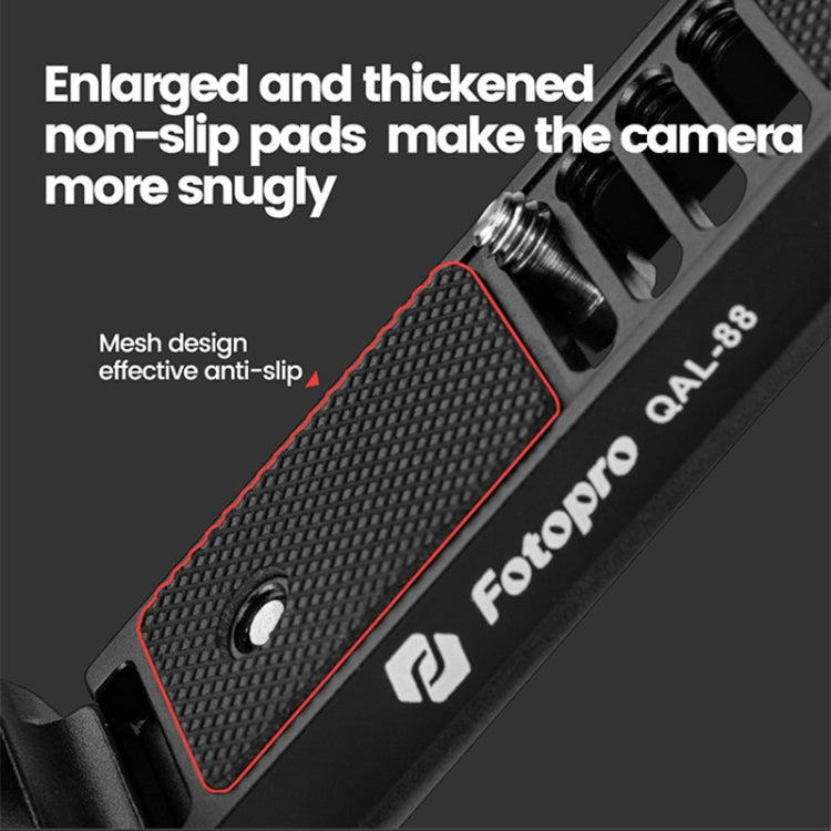 Fotopro QAL-88 2 in 1 Vertical Shoot 1 / 4 inch  Quick Release L Plate Bracket Base Holder(Black) - L-Bracket by Fotopro | Online Shopping UK | buy2fix