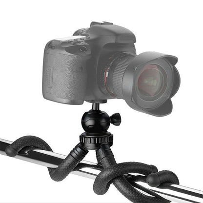 W1 Mini Octopus Flexible Tripod Holder with Ball Head for SLR Cameras, GoPro, Phones (Black) - Portable Mini Tripod by buy2fix | Online Shopping UK | buy2fix