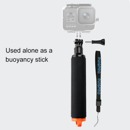 Shutter Trigger + Floating Hand Grip Diving Buoyancy Stick with Adjustable Anti-lost Strap & Screw & Wrench for GoPro HERO8 Black - Floating Grip & Ball by RUIGPRO | Online Shopping UK | buy2fix