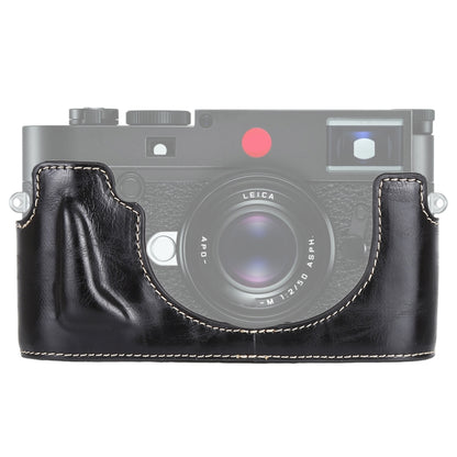 1/4 inch Thread PU Leather Camera Half Case Base for Leica M10 (Black) - Camera Accessories by buy2fix | Online Shopping UK | buy2fix