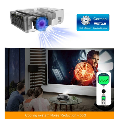 T6 2000ANSI Lumens Mini Theater Projector, Android 7.1 RK3128 Quad Core, 1GB+8GB, AU Plug(Silver) - Consumer Electronics by buy2fix | Online Shopping UK | buy2fix