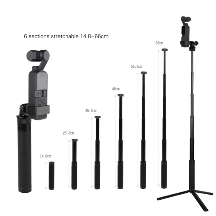 Sunnylife OP-Q9195 Metal Adapter + Tripod + Extending Rod for DJI OSMO Pocket - DJI & GoPro Accessories by Sunnylife | Online Shopping UK | buy2fix