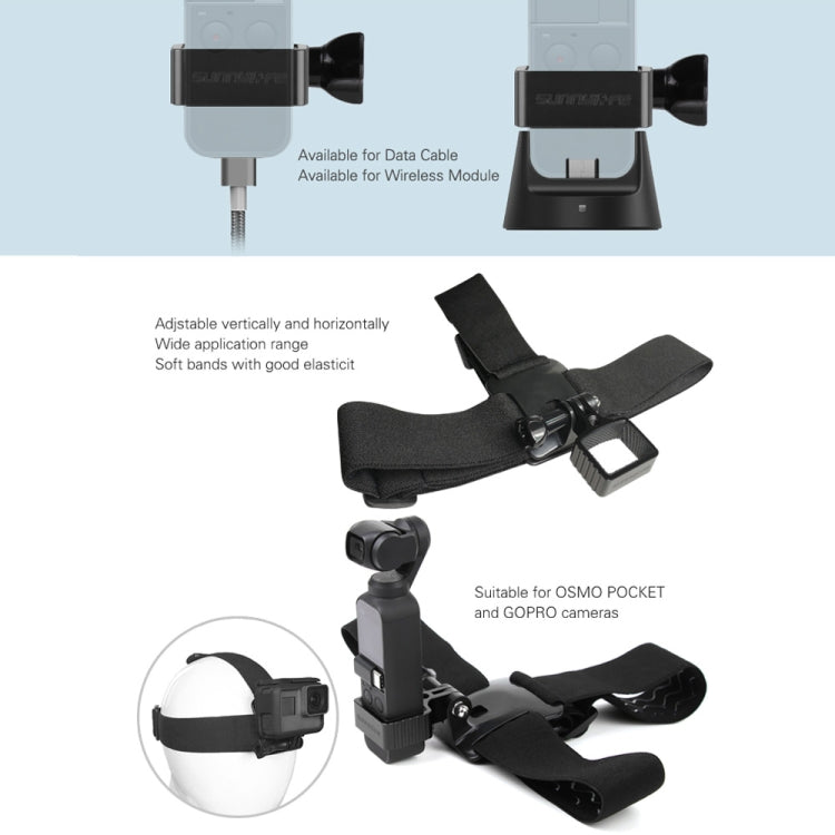 Sunnylife OP-Q9200 Metal Adapter + Headband  for DJI OSMO Pocket - DJI & GoPro Accessories by Sunnylife | Online Shopping UK | buy2fix