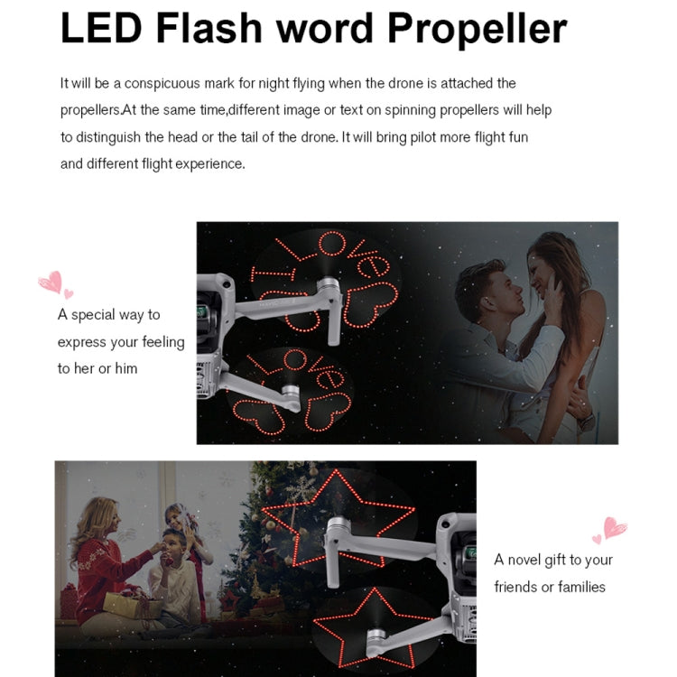 STARTRC 1 Pair Foldable Color LED DIY Flash Editable Word Lamp Propellers for DJI Mavic Air 2 - DIY Propeller by buy2fix | Online Shopping UK | buy2fix