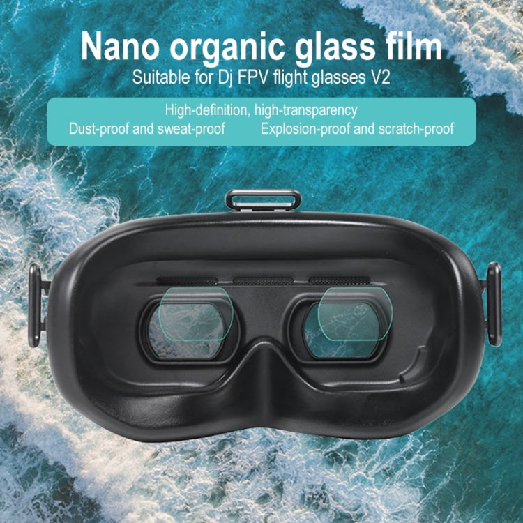 2 PCS Shatter-resistant Anti-scratch Nano Plexiglass Protective Film for DJI FPV Goggles V2 - DJI & GoPro Accessories by buy2fix | Online Shopping UK | buy2fix