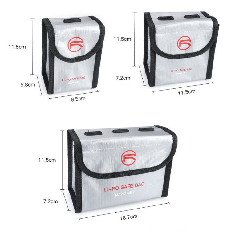 RCSTQ for DJI FPV Combo 2 x Batteries Li-Po Safe Explosion-proof Storage Bag(Silver) - DJI & GoPro Accessories by RCSTQ | Online Shopping UK | buy2fix