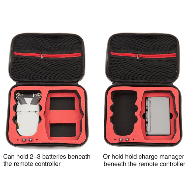 For DJI Mini 2 SE Grey Shockproof Carrying Hard Case Drone Storage Bag, Size: 24 x 19 x 9cm(Red) - DJI & GoPro Accessories by buy2fix | Online Shopping UK | buy2fix