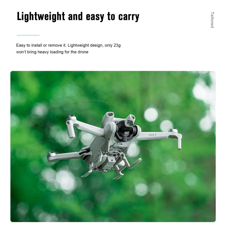 For DJI Mini 3 STARTRC LED Light Folding Anti-fall Heightened Landing Gear Training Rack (Grey) - DJI & GoPro Accessories by STARTRC | Online Shopping UK | buy2fix
