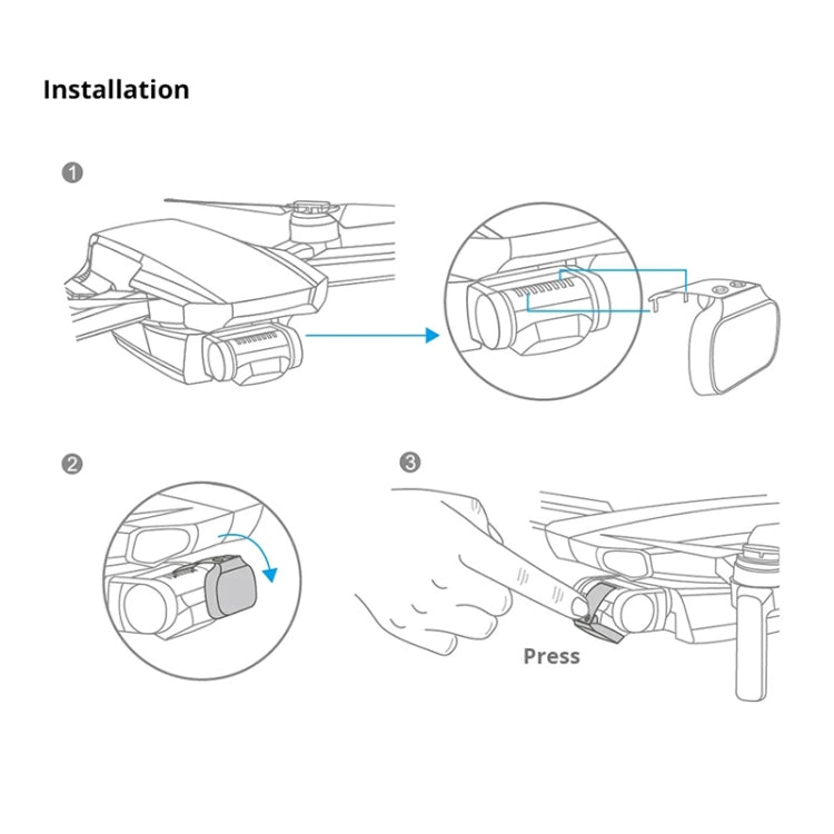 4 PCS PGYTECH P-12A-019 ND8 / 16 / 32 / 64 Dimming Lens Filter Set for DJI Mavic Mini Drone Accessories - DJI & GoPro Accessories by PGYTECH | Online Shopping UK | buy2fix