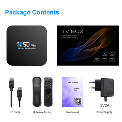 H50 Mini 4K Smart Network TV Box, Android 10.0, RK3318 Quad Core, 2GB+8GB, EU Plug - Consumer Electronics by buy2fix | Online Shopping UK | buy2fix