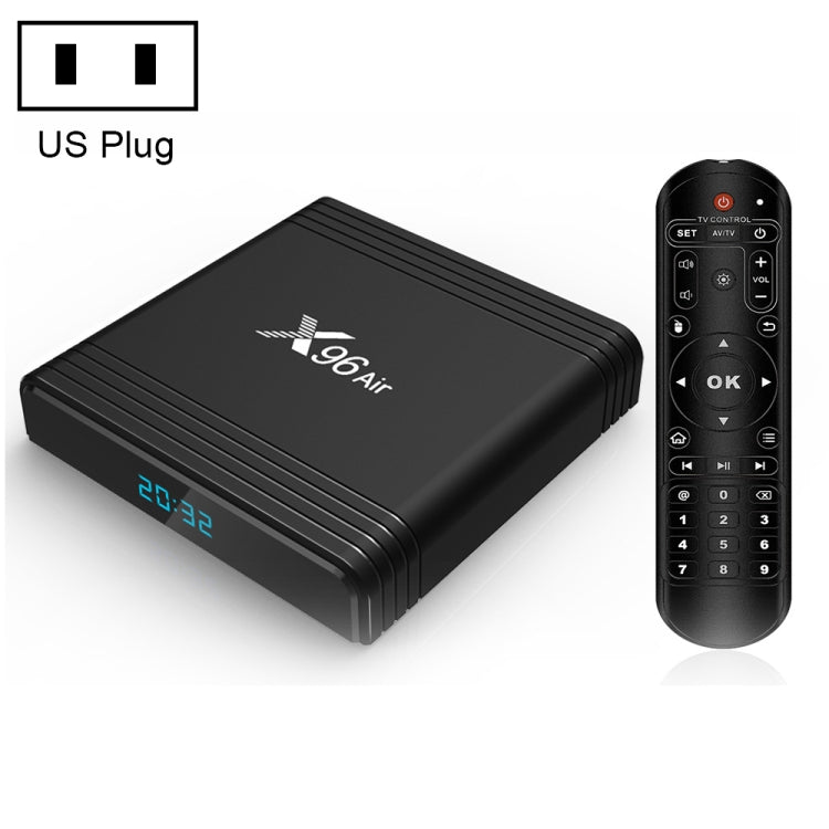 X96 Air 8K Smart TV BOX Android 9.0 Media Player with Remote Control, Quad-core Amlogic S905X3, RAM: 2GB, ROM: 16GB, Dual Band WiFi, US Plug - Consumer Electronics by buy2fix | Online Shopping UK | buy2fix