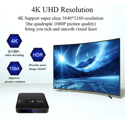 H20 4K Smart TV BOX Android 10.0 Media Player with Remote Control, Quad Core RK3228A, RAM: 1GB, ROM: 8GB, 2.4GHz WiFi, US Plug - Consumer Electronics by buy2fix | Online Shopping UK | buy2fix