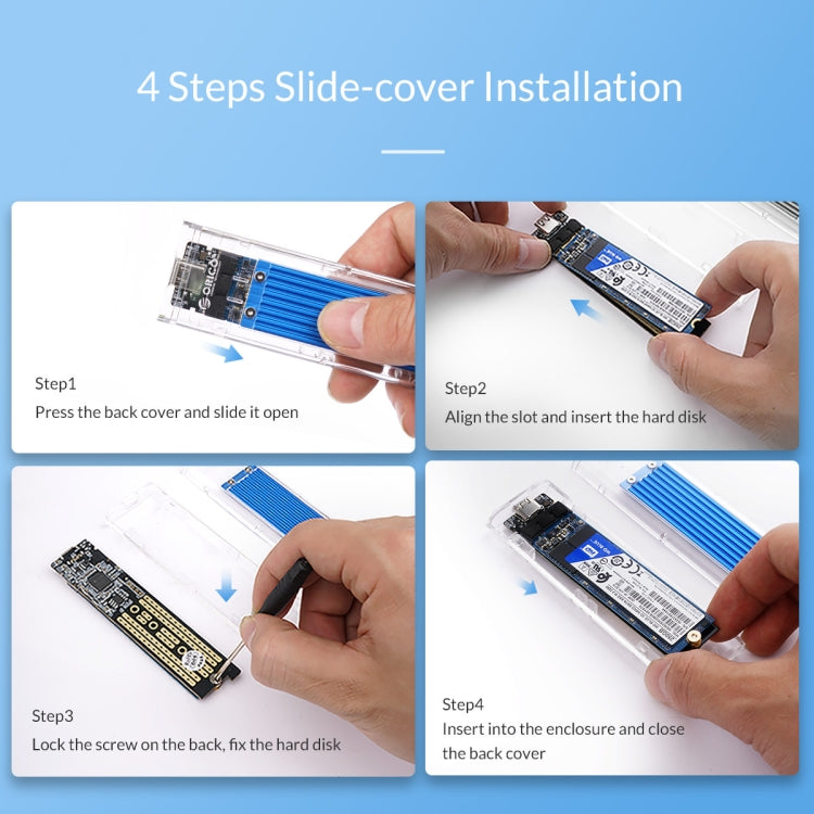 ORICO TCM2-C3 NVMe M.2 SSD Enclosure (10Gbps) -  by ORICO | Online Shopping UK | buy2fix