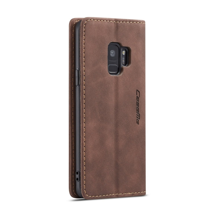 CaseMe-013 Multifunctional Retro Frosted Horizontal Flip Leather Case with Card Slot & Holder & Wallet for Galaxy S9(Coffee) - Galaxy Phone Cases by CaseMe | Online Shopping UK | buy2fix