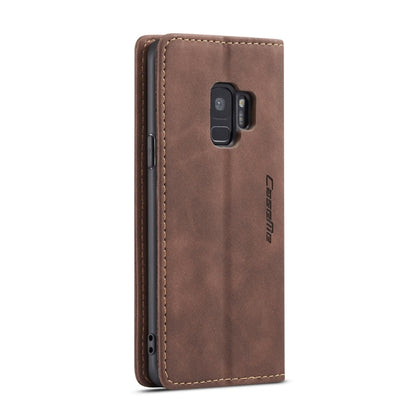 CaseMe-013 Multifunctional Retro Frosted Horizontal Flip Leather Case with Card Slot & Holder & Wallet for Galaxy S9(Coffee) - Galaxy Phone Cases by CaseMe | Online Shopping UK | buy2fix