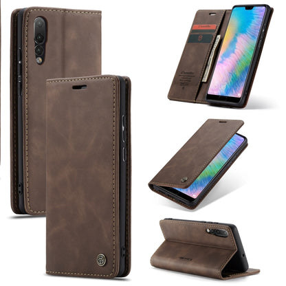 CaseMe-013 Detachable Multifunctional Horizontal Flip Leather Case with Card Slot & Holder for Huawei P20 Pro(Coffee) - Huawei Cases by CaseMe | Online Shopping UK | buy2fix