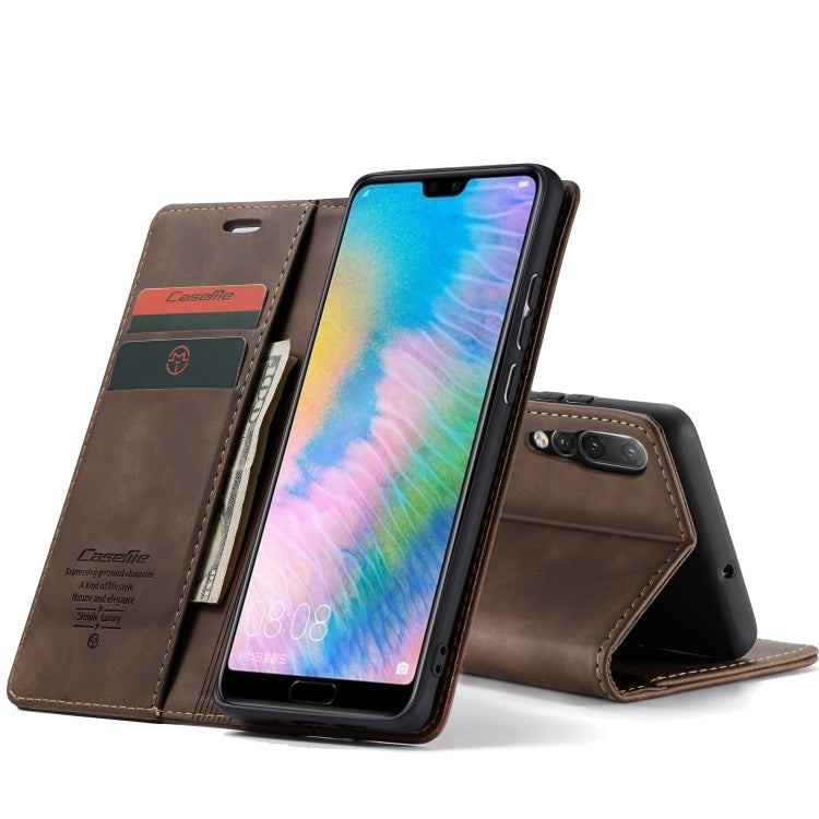 CaseMe-013 Detachable Multifunctional Horizontal Flip Leather Case with Card Slot & Holder for Huawei P20 Pro(Coffee) - Huawei Cases by CaseMe | Online Shopping UK | buy2fix