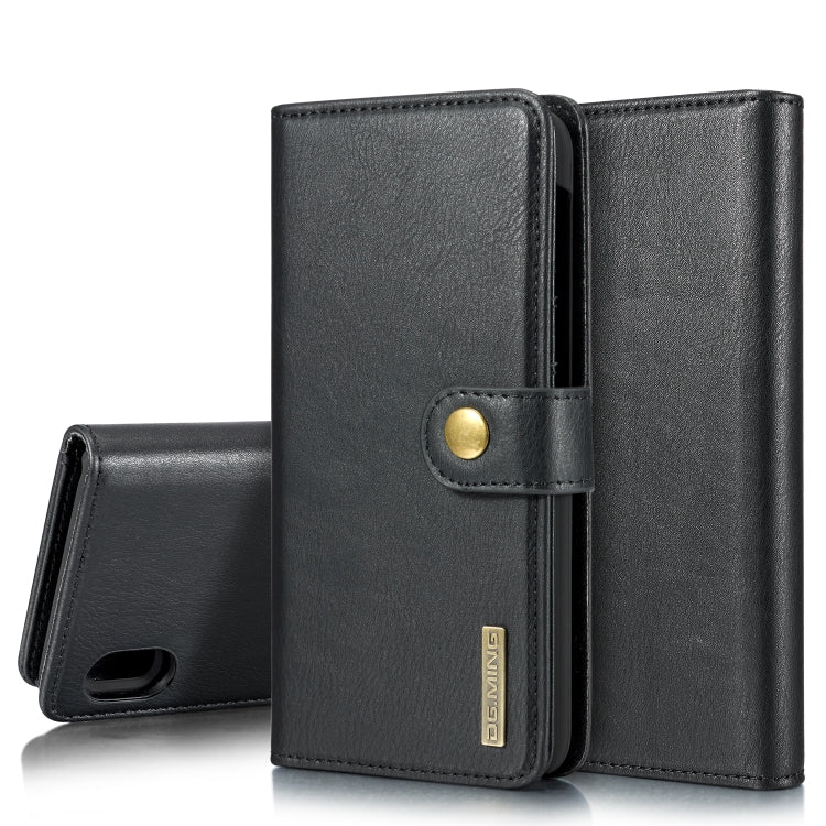 DG.MING Crazy Horse Texture Flip Detachable Magnetic Leather Case with Holder & Card Slots & Wallet for Galaxy A10(Black) - Galaxy Phone Cases by DG.MING | Online Shopping UK | buy2fix