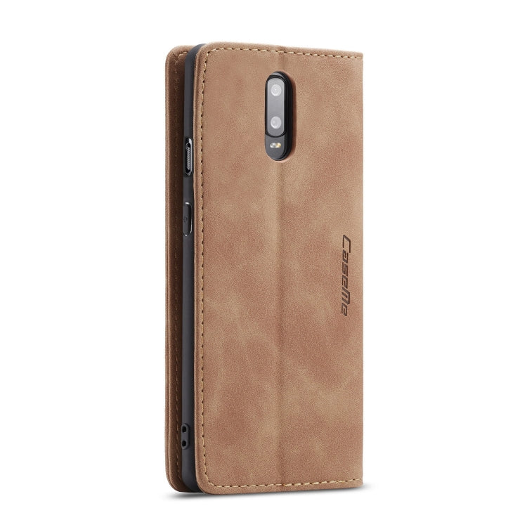 CaseMe-013 Multi-functional Retro Frosted Horizontal Flip Leather Case with Card Slot & Holder & Wallet For OnePlus 7(Brown) - OnePlus Cases by CaseMe | Online Shopping UK | buy2fix