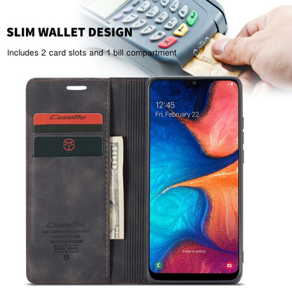 CaseMe-013 Multi-functional Retro Frosted Horizontal Flip Leather Case with Card Slot & Holder & Wallet For Galaxy A20e(Black) - Galaxy Phone Cases by CaseMe | Online Shopping UK | buy2fix