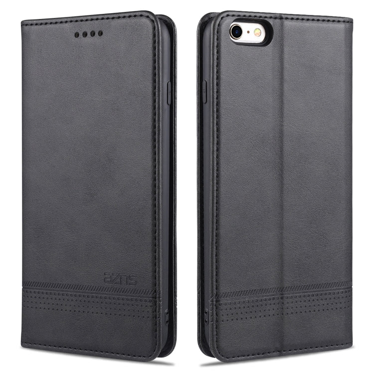 AZNS Magnetic Calf Texture Horizontal Flip Leather Case with Card Slots & Holder & Wallet For iPhone 6(Black) - More iPhone Cases by AZNS | Online Shopping UK | buy2fix