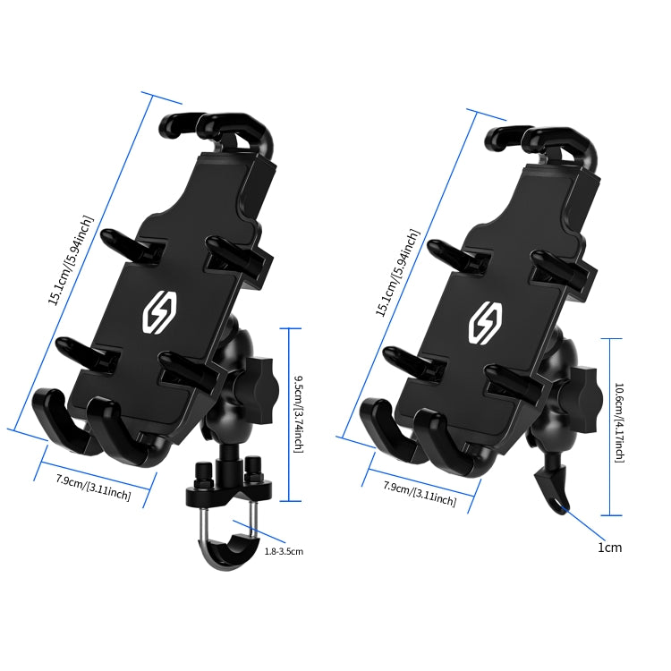 WUPP CS-1205A1 All Aluminum Alloy Motorcycle Navigation Bracket Phone Holder - Holder by WUPP | Online Shopping UK | buy2fix