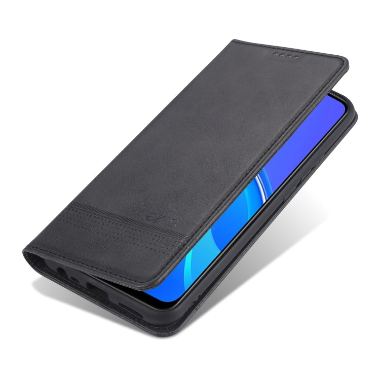 For Xiaomi Redmi 9 AZNS Magnetic Calf Texture Horizontal Flip Leather Case with Card Slots & Holder & Wallet(Black) - Xiaomi Cases by AZNS | Online Shopping UK | buy2fix