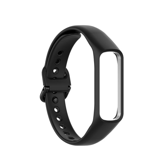 For Samsung Galaxy Fit 2 Silicone Watch Band(Black) - Smart Wear by buy2fix | Online Shopping UK | buy2fix