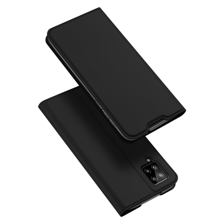 For Samsung Galaxy A12 DUX DUCIS Skin Pro Series Horizontal Flip PU + TPU Leather Case, with Holder & Card Slots(Black) - Galaxy Phone Cases by DUX DUCIS | Online Shopping UK | buy2fix