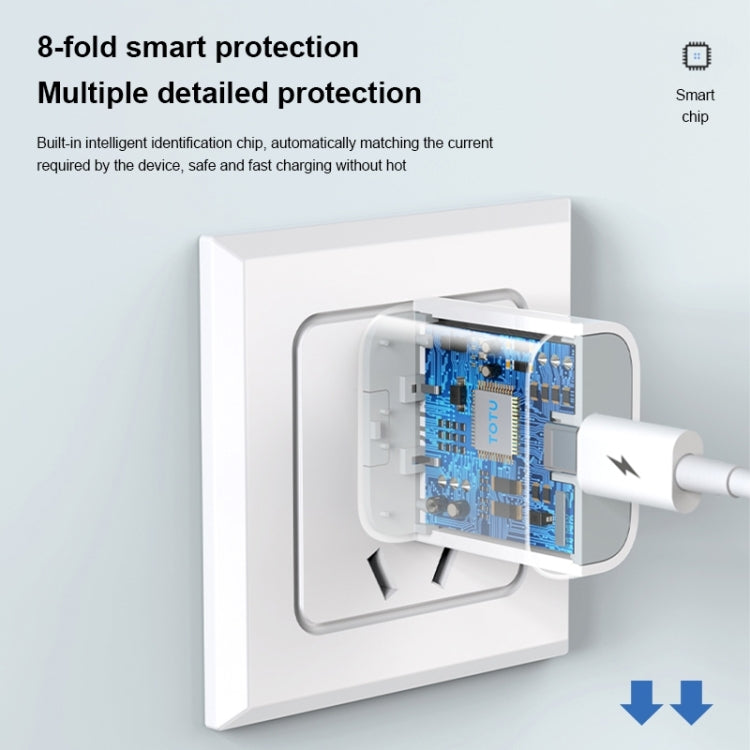 TOTUDESIGN CACQ-010 Glory Series 20W Type-C / USB-C Fast Charging Travel Charger Power Adapter, CN Plug(White) - USB Charger by TOTUDESIGN | Online Shopping UK | buy2fix