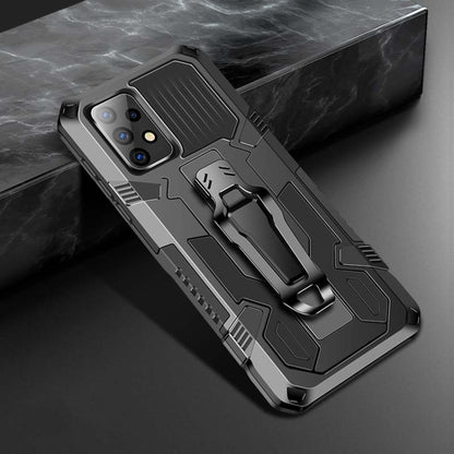 For Samsung Galaxy A52 5G Armor Warrior Shockproof PC + TPU Protective Case(Black) - Samsung Accessories by buy2fix | Online Shopping UK | buy2fix