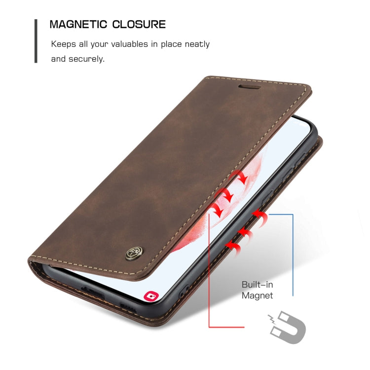 For Samsung Galaxy S21 5G CaseMe 013 Multifunctional Horizontal Flip Leather Case with Holder & Card Slot & Wallet(Coffee) - Galaxy S21 5G Cases by CaseMe | Online Shopping UK | buy2fix