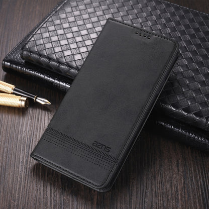 For Oppo Reno5 5G AZNS Magnetic Calf Texture Horizontal Flip Leather Case with Card Slots & Holder & Wallet(Black) - OPPO & vivo Accessories by AZNS | Online Shopping UK | buy2fix