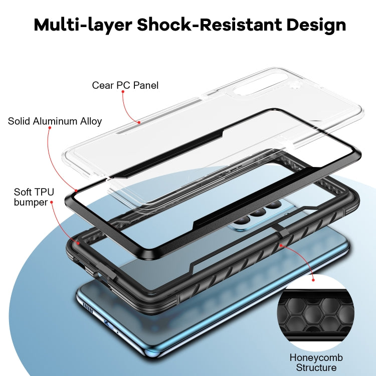 For Samsung Galaxy S21 5G iPAKY Thunder Series Aluminum Frame + TPU Bumper + Clear PC Shockproof Case(Black) - Galaxy S21 5G Cases by iPAKY | Online Shopping UK | buy2fix