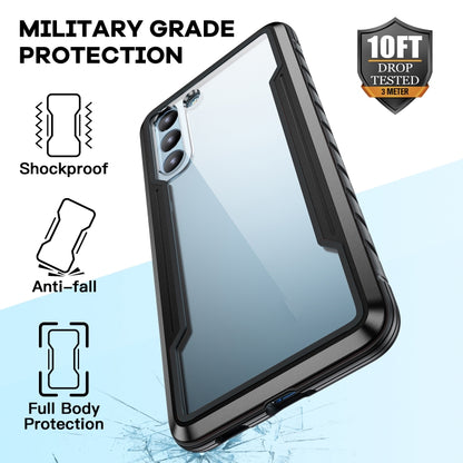 For Samsung Galaxy S21 5G iPAKY Thunder Series Aluminum Frame + TPU Bumper + Clear PC Shockproof Case(Black) - Galaxy S21 5G Cases by iPAKY | Online Shopping UK | buy2fix