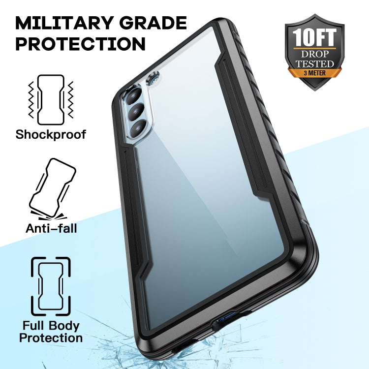 For Samsung Galaxy S21 Ultra 5G iPAKY Thunder Series Aluminum Frame + TPU Bumper + Clear PC Shockproof Case(Black) - Galaxy S21 Ultra 5G Cases by iPAKY | Online Shopping UK | buy2fix