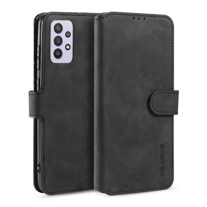 For samsung Galaxy A32 5G DG.MING Retro Oil Side Horizontal Flip Leather Case with Holder & Card Slots & Wallet(Black) - Galaxy Phone Cases by DG.MING | Online Shopping UK | buy2fix