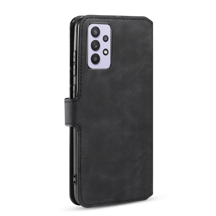 For samsung Galaxy A32 5G DG.MING Retro Oil Side Horizontal Flip Leather Case with Holder & Card Slots & Wallet(Black) - Galaxy Phone Cases by DG.MING | Online Shopping UK | buy2fix