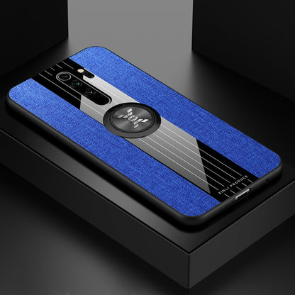 For Xiaomi Redmi Note 8 XINLI Stitching Cloth Texture Shockproof TPU Protective Case with Ring Holder(Blue) - Xiaomi Cases by XINLI | Online Shopping UK | buy2fix