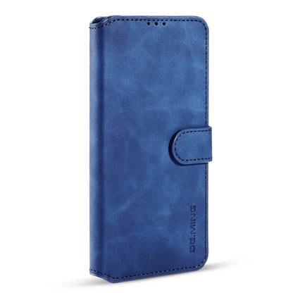 For Samsung Galaxy S21 5G DG.MING Retro Oil Side Horizontal Flip Case with Holder & Card Slots & Wallet(Blue) - Galaxy S21 5G Cases by DG.MING | Online Shopping UK | buy2fix