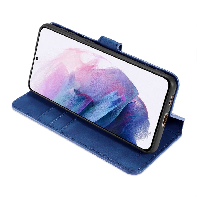 For Samsung Galaxy S21 5G DG.MING Retro Oil Side Horizontal Flip Case with Holder & Card Slots & Wallet(Blue) - Galaxy S21 5G Cases by DG.MING | Online Shopping UK | buy2fix