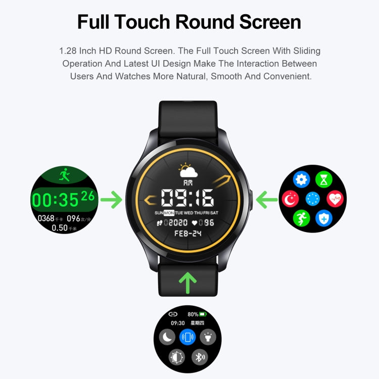 T88 1.28 inch TFT Color Screen IP67 Waterproof Smart Watch, Support Body Temperature Monitoring / Sleep Monitoring / Heart Rate Monitoring(Blue) - Smart Wear by buy2fix | Online Shopping UK | buy2fix