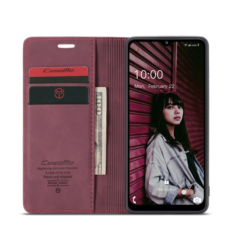 For Samsung Galaxy A32 5G CaseMe 013 Multifunctional Horizontal Flip Leather Case with Holder & Card Slot & Wallet(Wine Red) - Galaxy Phone Cases by CaseMe | Online Shopping UK | buy2fix