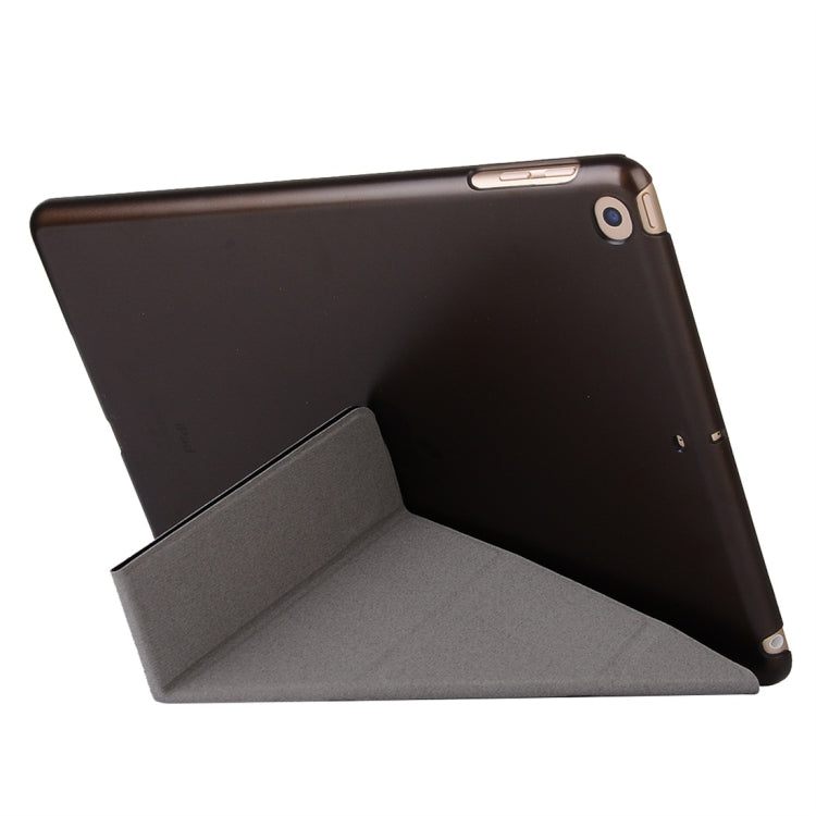 For iPad 10.2 2021 / 2020 / 2019 Silk Texture Horizontal Deformation Flip Leather Case with Holder(Black) - iPad 10.2 Cases by buy2fix | Online Shopping UK | buy2fix